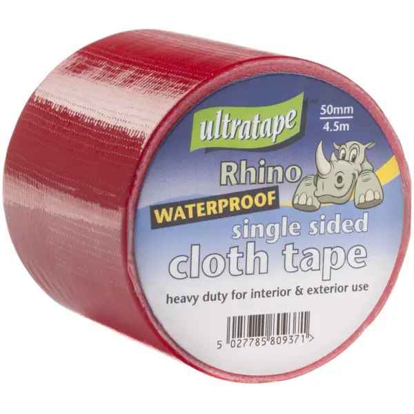 Ultratape Rhino Red Single Sided Cloth Tape 50mm x 4.5m