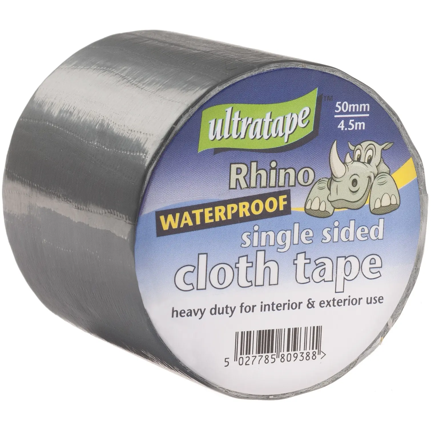 Ultratape Rhino Silver Single Sided Cloth Tape 50mm x 4.5m
