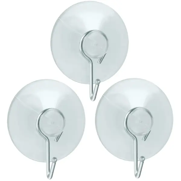 Metaltex 5cm Suction Cup Hooks Pack of 3