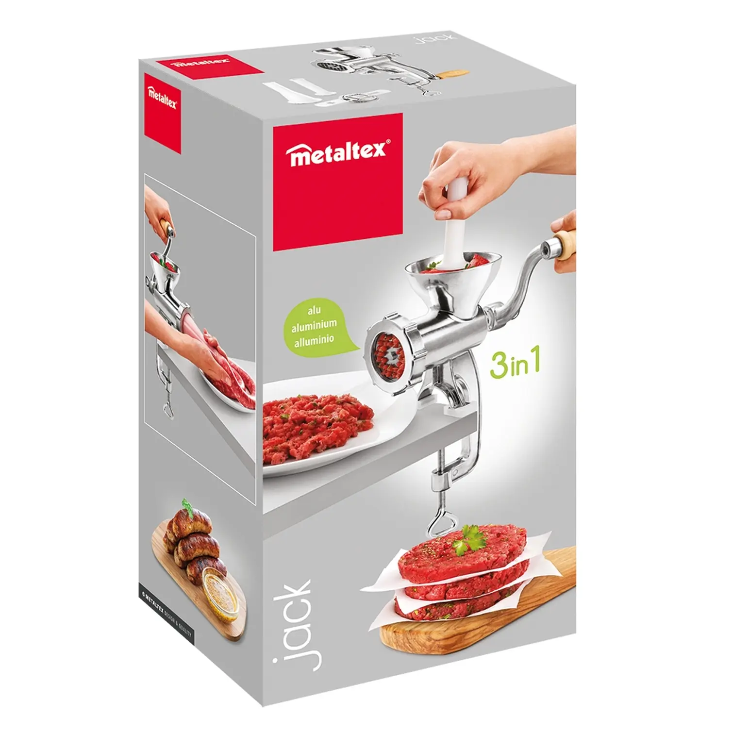 Metaltex Jack 3 in 1 Versatile Meat Mincer
