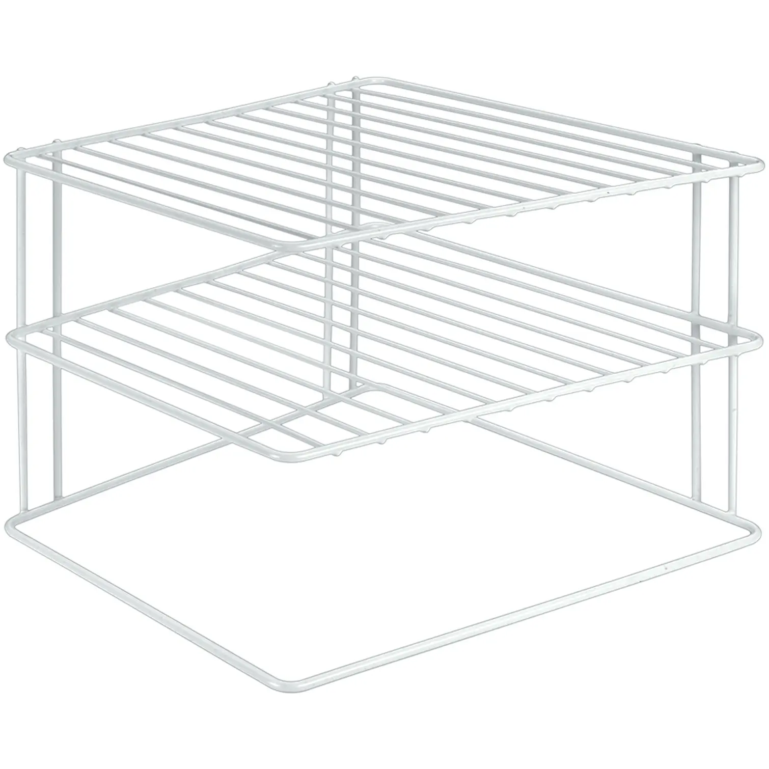 Metaltex Silos White Corner Plate Rack 25x25x19cm