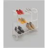 Metaltex White 3 Tier Shoe Rack 64x23x59cm