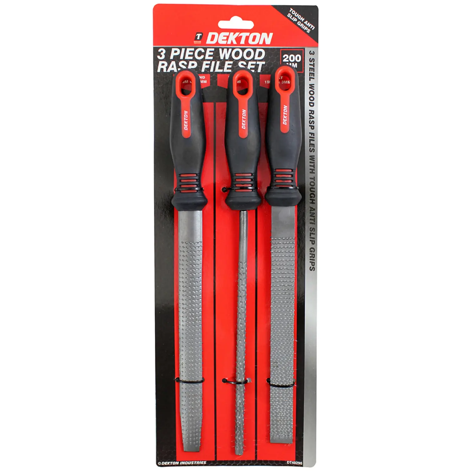 Dekton 200mm Set of 3 Rasp Files