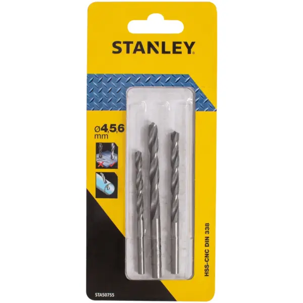 Stanley HSS Drill Bit Set î4 5 6mm