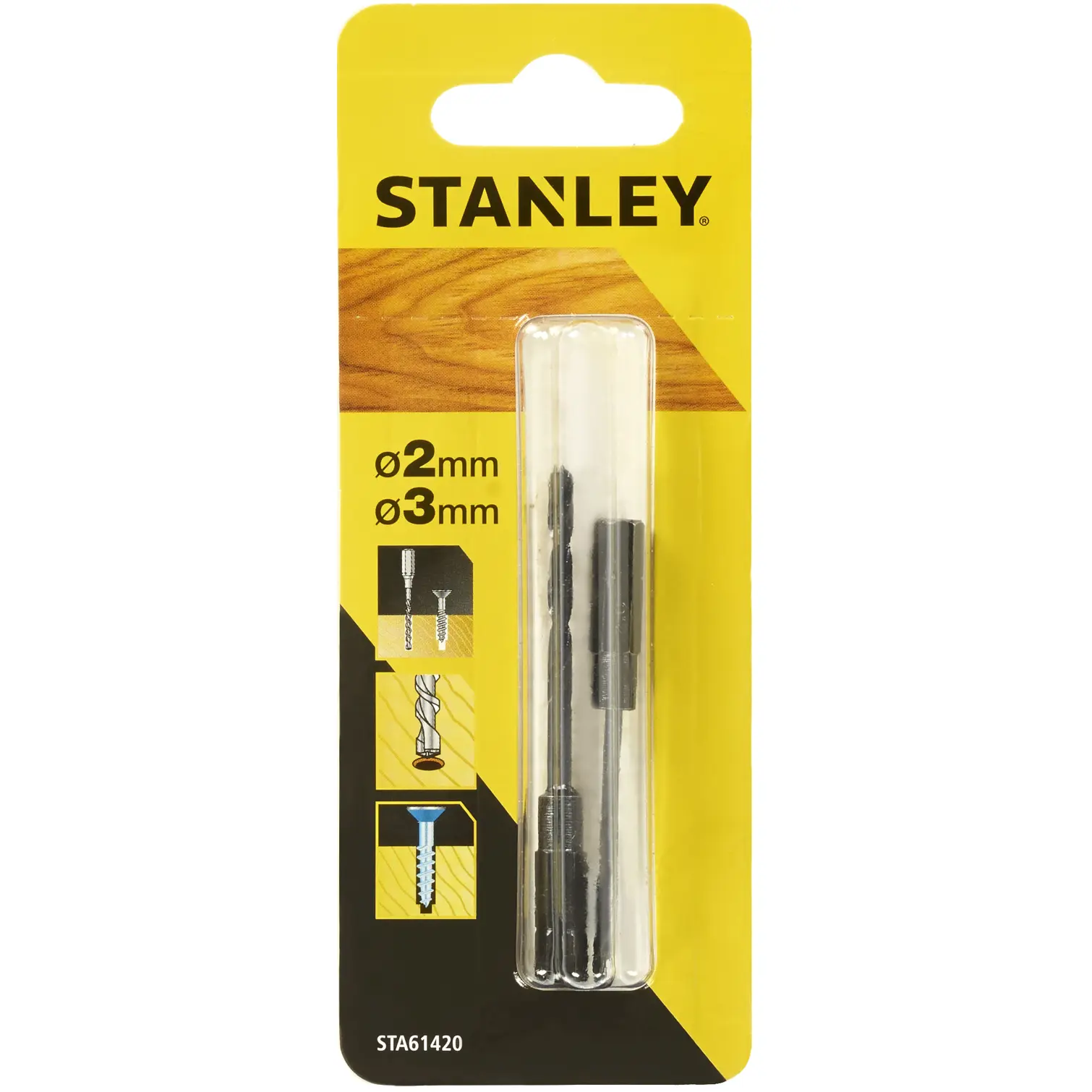 BDA1360 Stanley Pilot Drill Bits Set of 2 Sizes î2 3mm