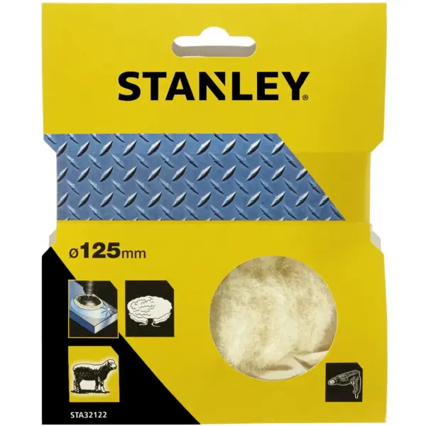 BDA2104 Stanley Wool Polishing Bonnet 125mm