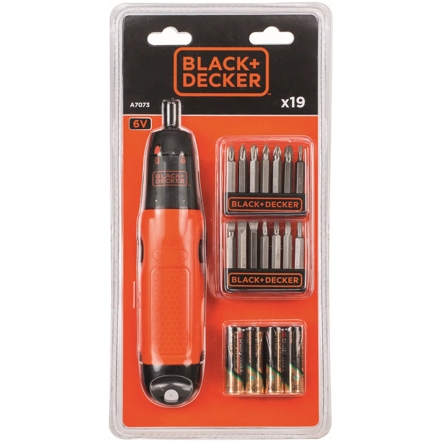 Black+Decker Cordless Screwdriver & Bit Set 6v