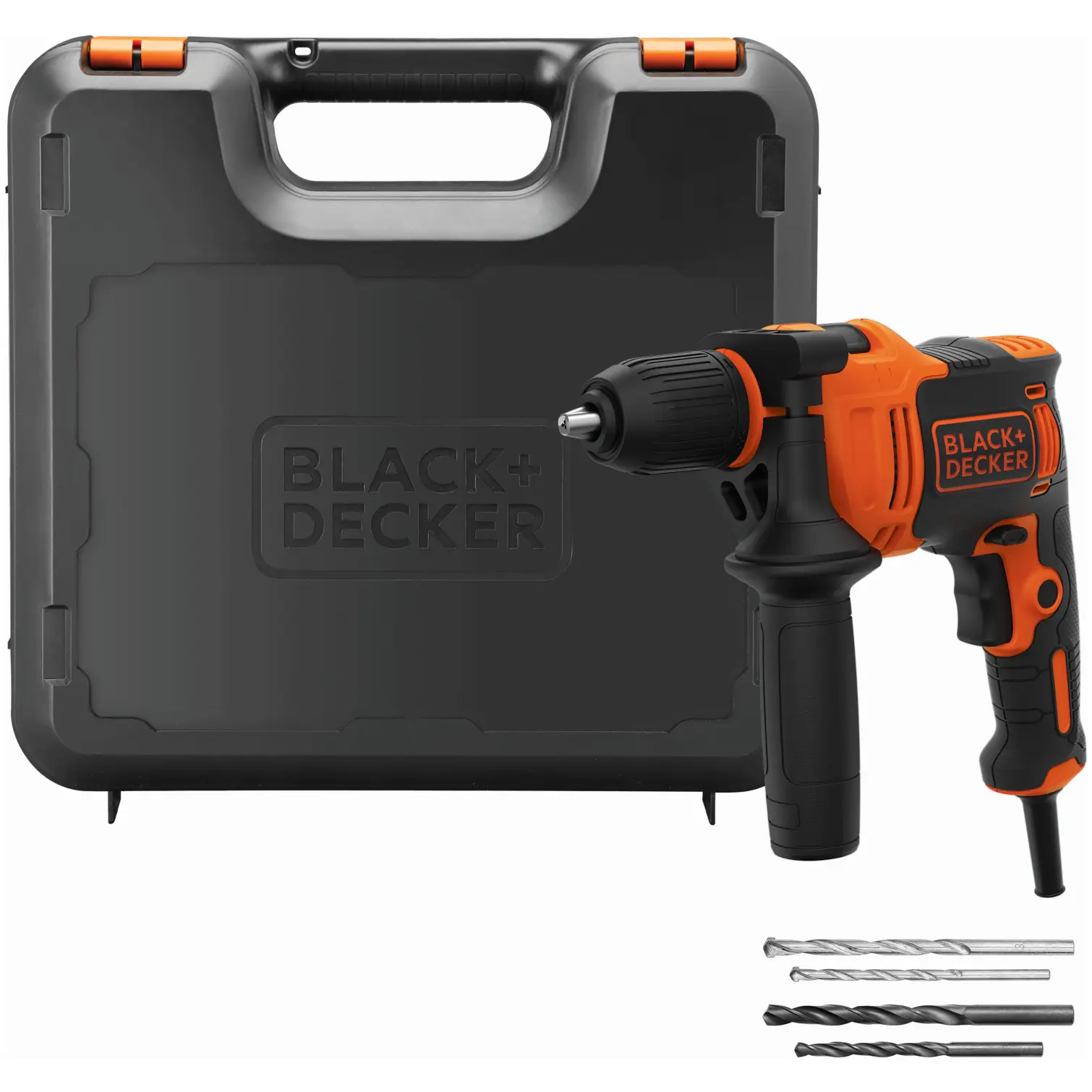 Black+Decker Variable Speed 13mm Keyless Hammer Drill Kit 710w