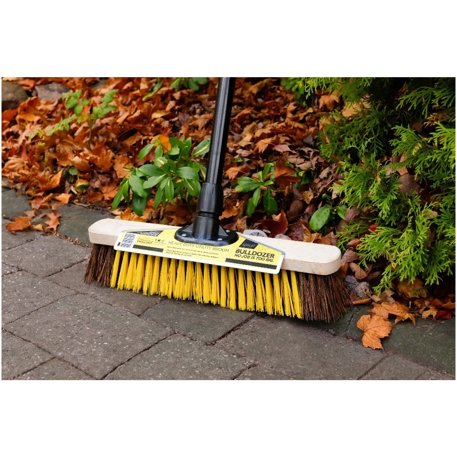 Bulldozer Heavy Duty Utility Broom 380mm with Metal Handle