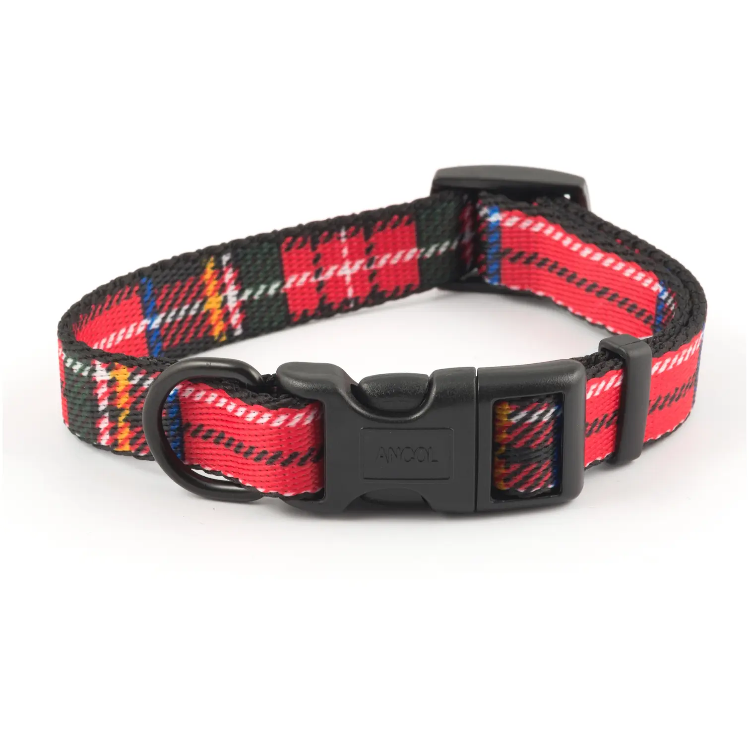 BES0005 Ancol Tartan Nylon Adjustable Collar 20-30cm