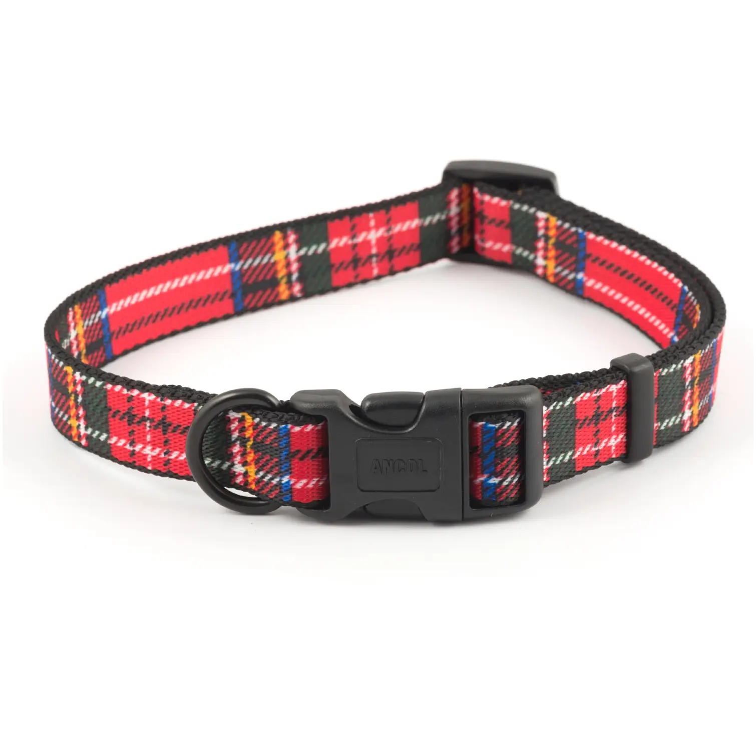 Ancol Tartan Nylon Adjustable Collar 30-50cm