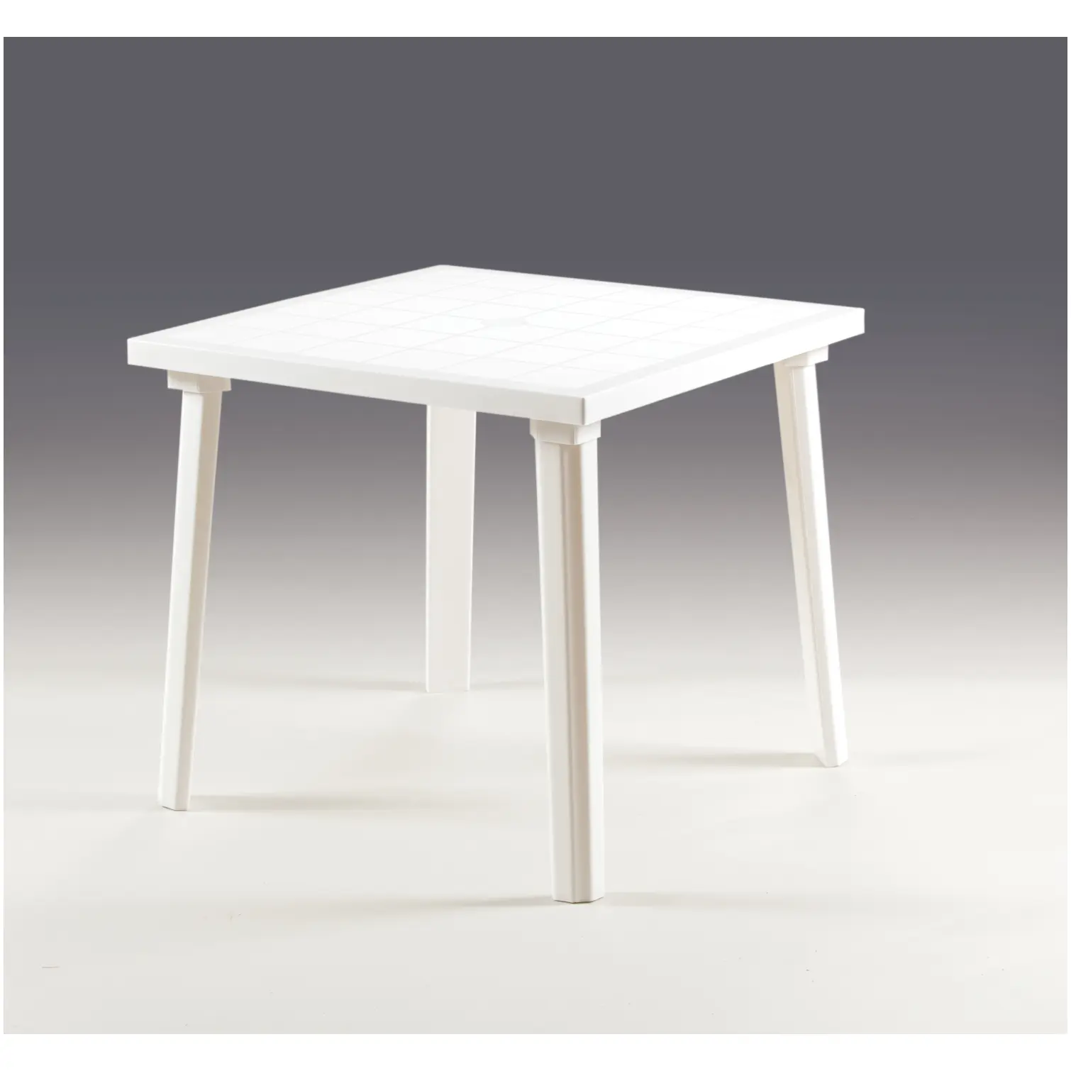 Bica White Resin Square Table 80cm