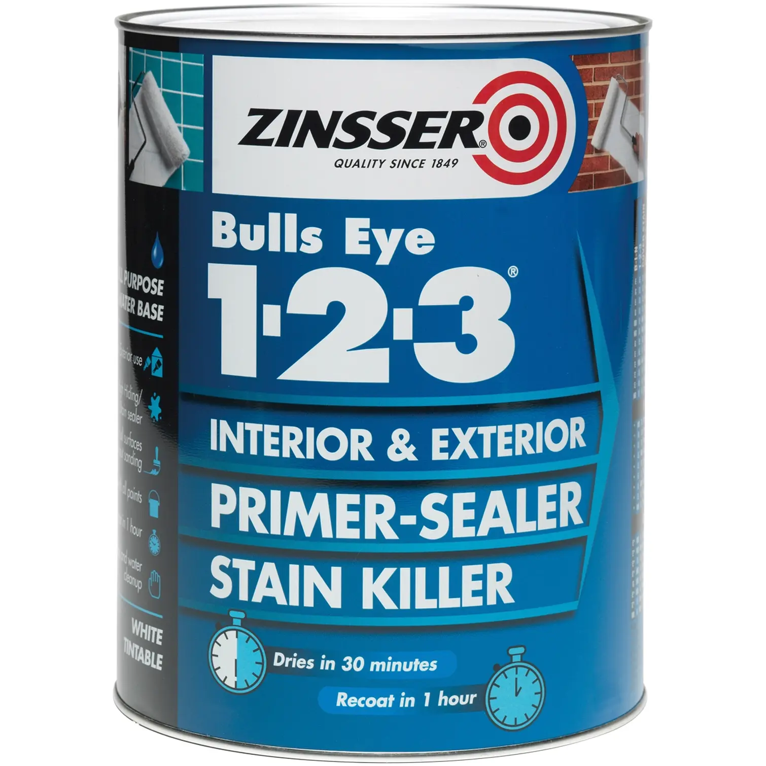 BKF0220 Zinsser Bulls Eye 1.2.3. Primer Sealer Stain Killer 500ml