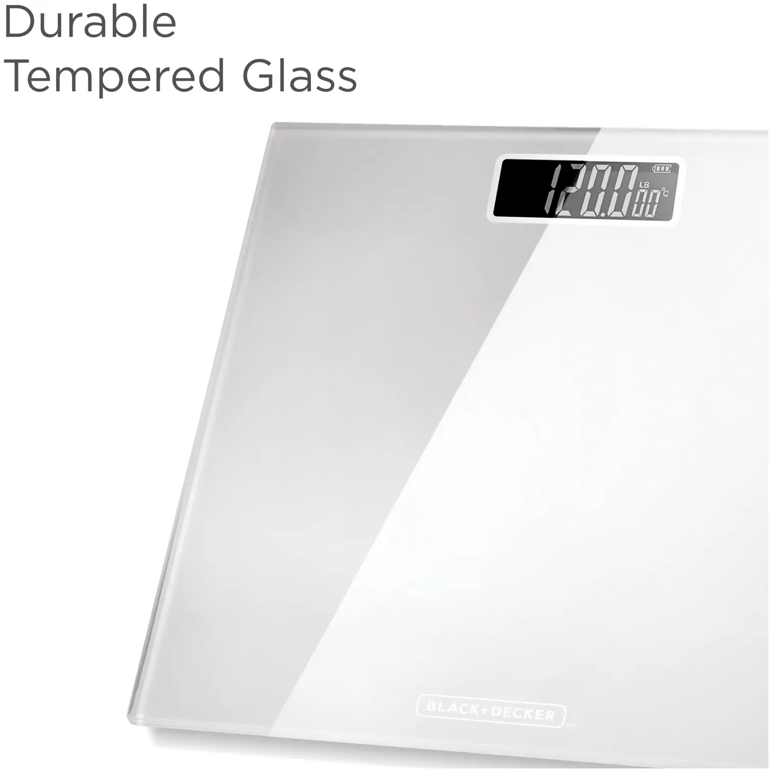 Black+Decker Digital Bathroom Scales White