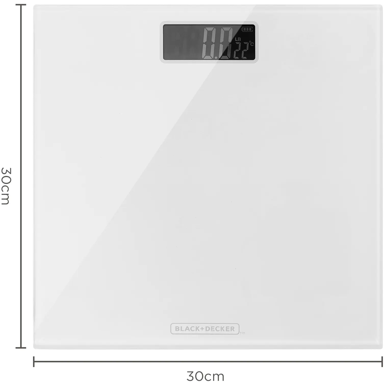 Black+Decker Digital Bathroom Scales White