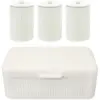 Blackmoor Tea,Coffee,Sugar & Bread Bin Set Ivory