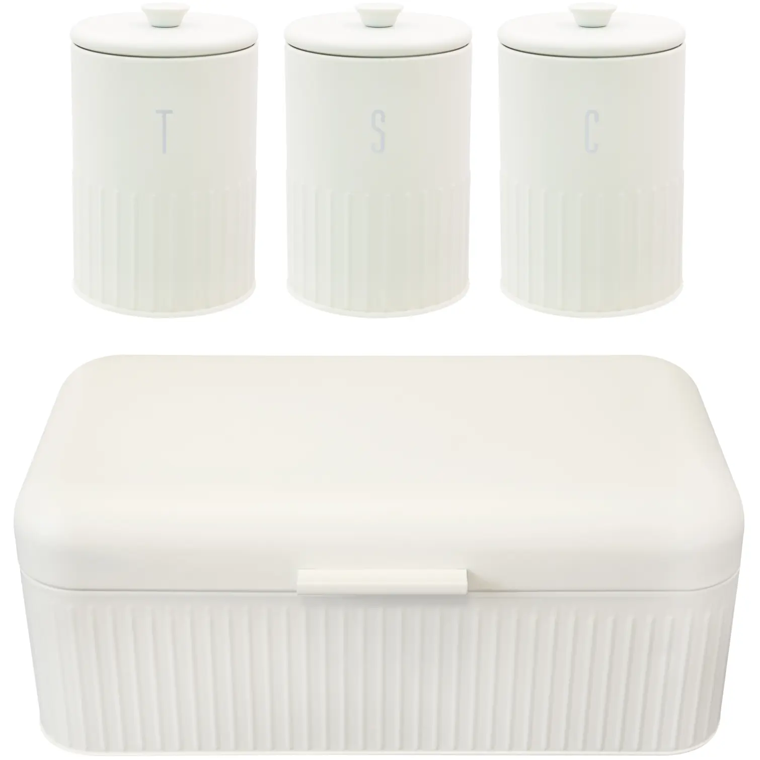 Blackmoor Tea,Coffee,Sugar & Bread Bin Set Ivory