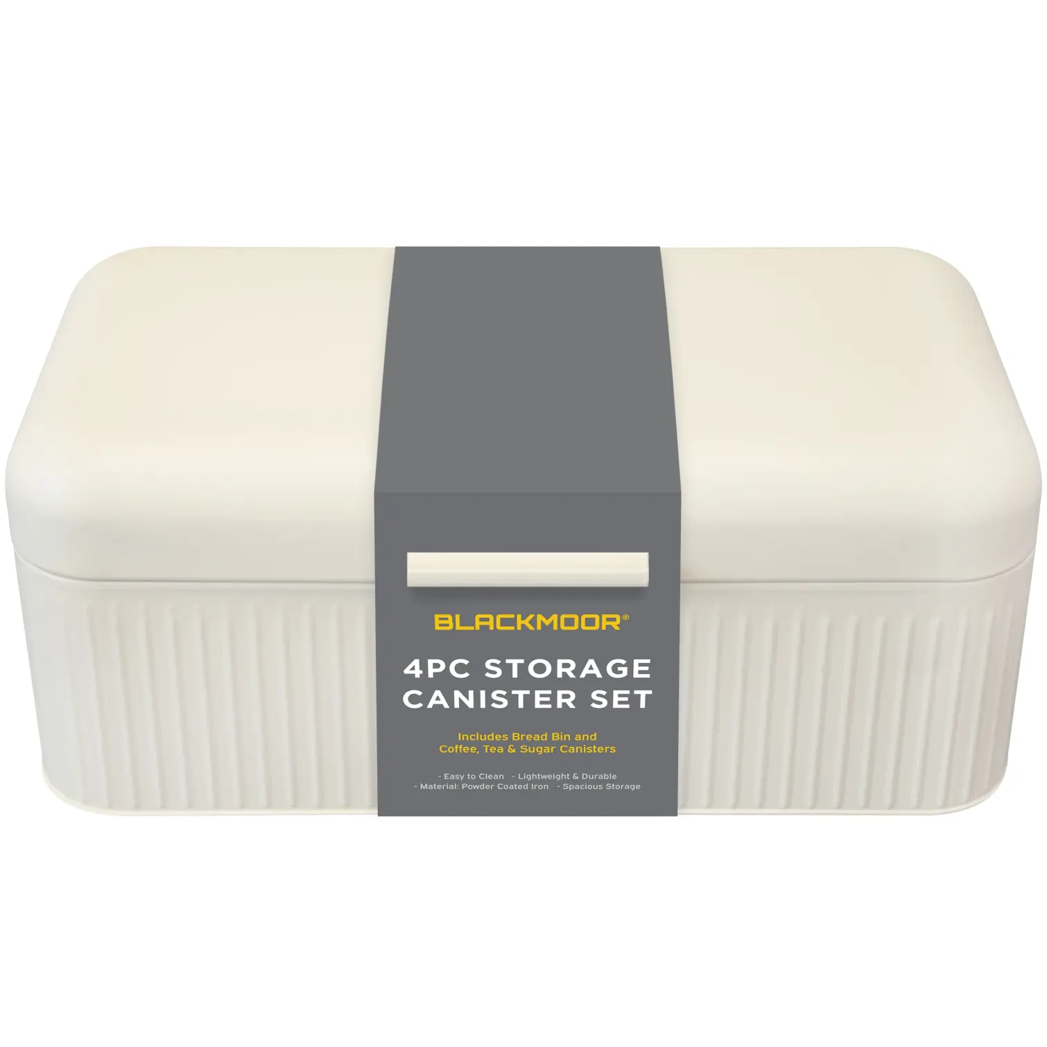 Blackmoor Tea,Coffee,Sugar & Bread Bin Set Ivory