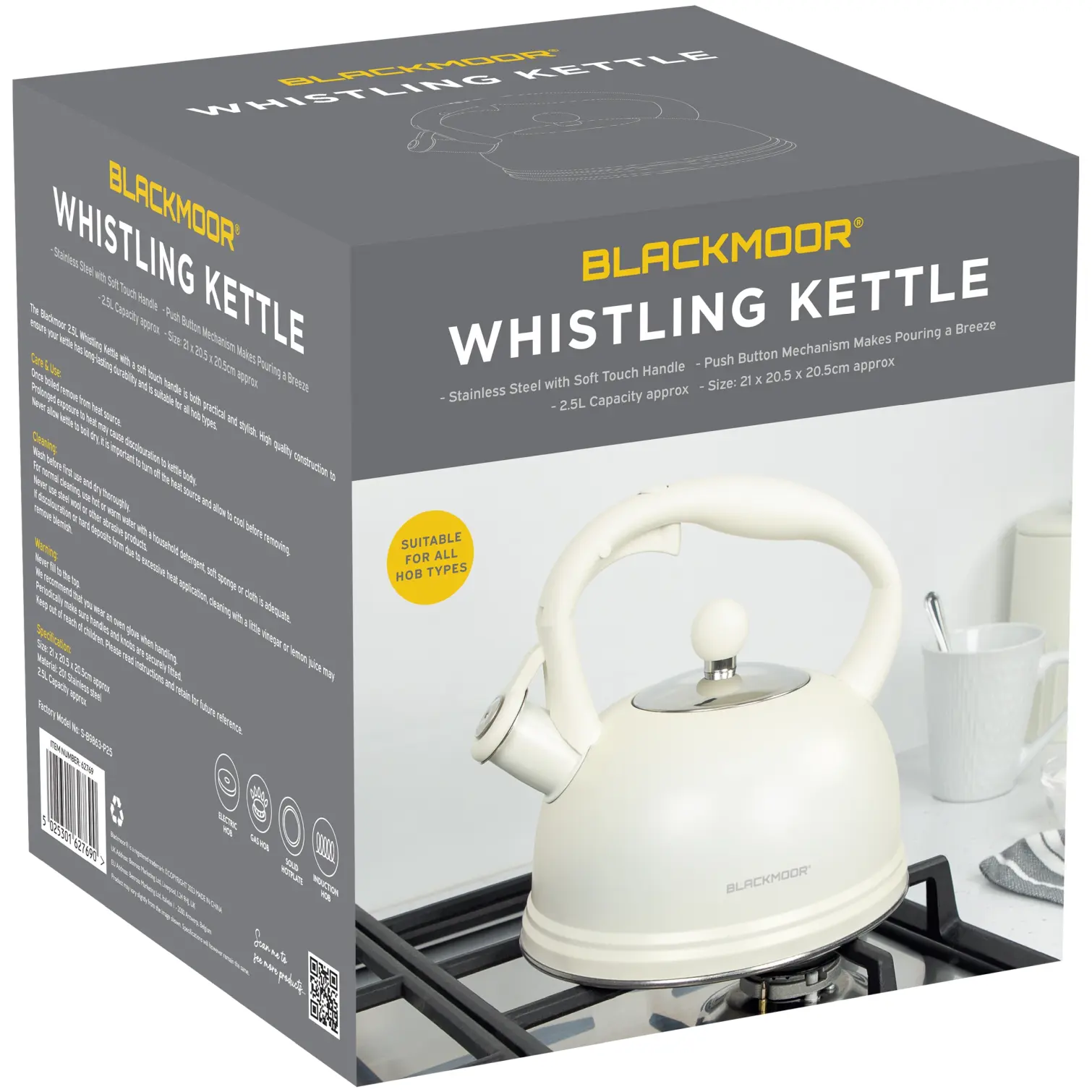 BKR0030_12 Blackmoor Whistling Kettle 2.5 Litre Capacity