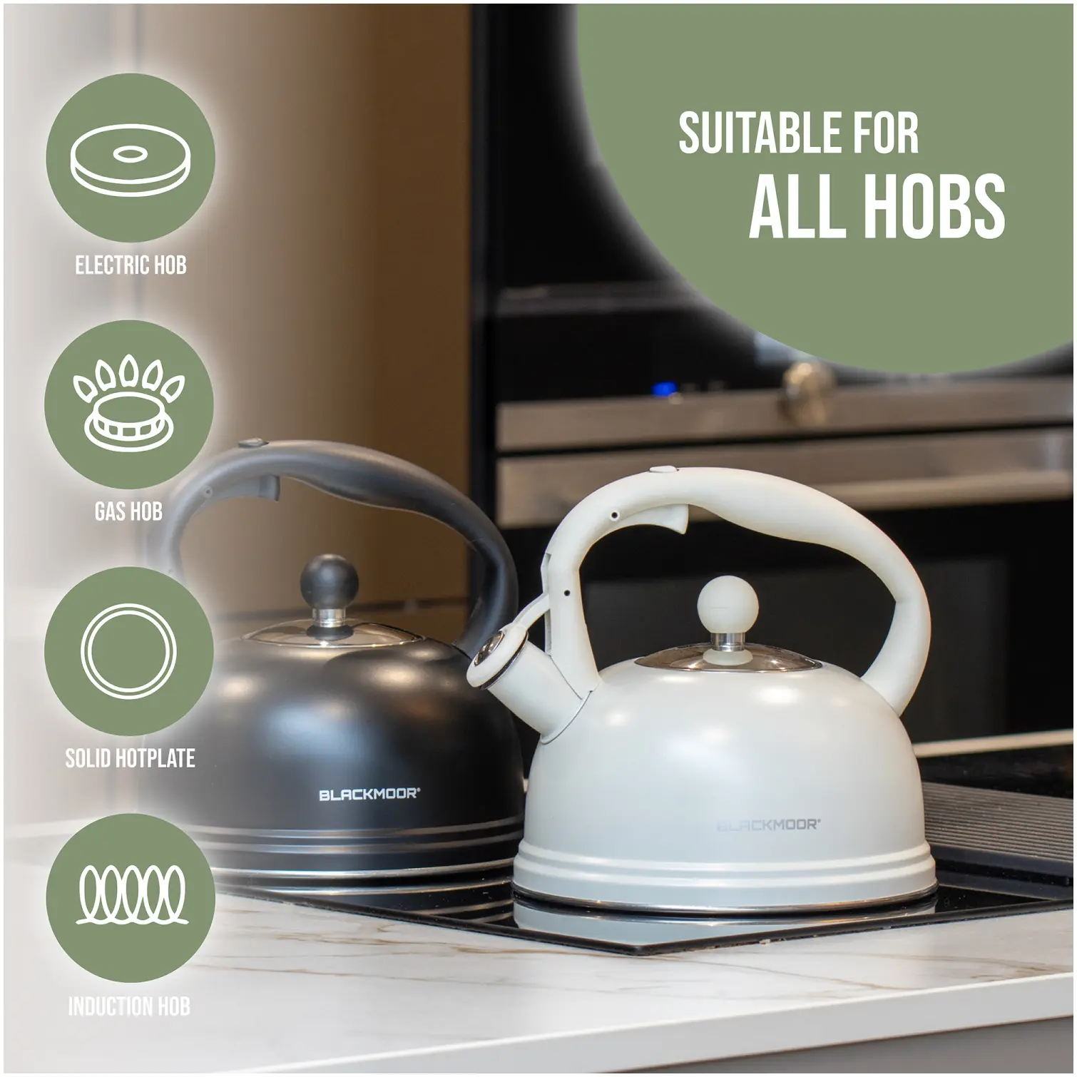 BKR0030_9 Blackmoor Whistling Kettle 2.5 Litre Capacity