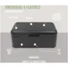 BKR0050_3 Blackmoor Tea,Coffee,Sugar&Bread Bin Set Black