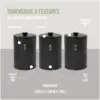 BKR0050_4 Blackmoor Tea,Coffee,Sugar&Bread Bin Set Black