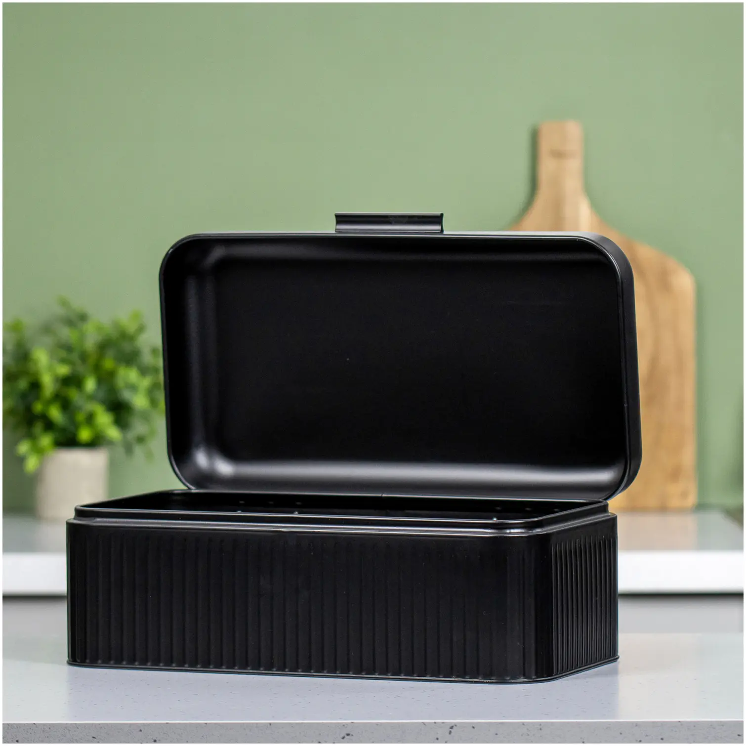 BKR0050_6 Blackmoor Tea,Coffee,Sugar&Bread Bin Set Black