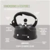Blackmoor Stove Top Whistling Kettle 2.5 Litre Capacity