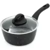 BKR0070 Blackmoor Sauce Pan & Lid Black 18cm