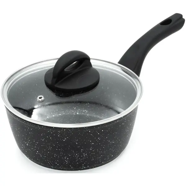BKR0070 Blackmoor Sauce Pan & Lid Black 18cm