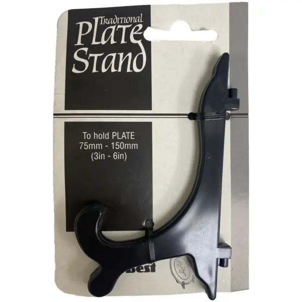 Best Black Plate Stand To Fit 75mm-150mm (3"-6") Plates