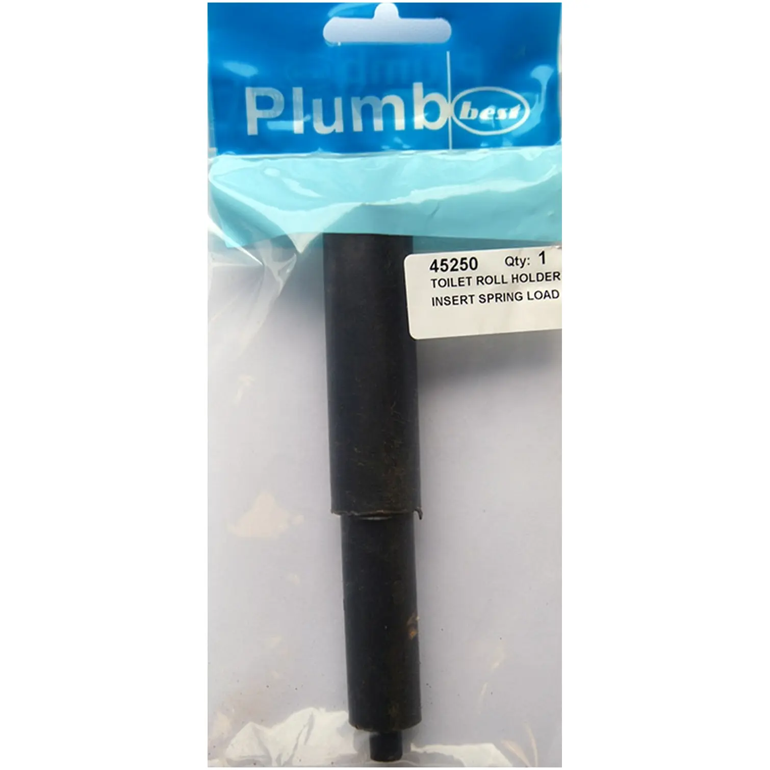 BLK0019 Plumb Best Black Toilet Roll Holder Spring Loaded Insert
