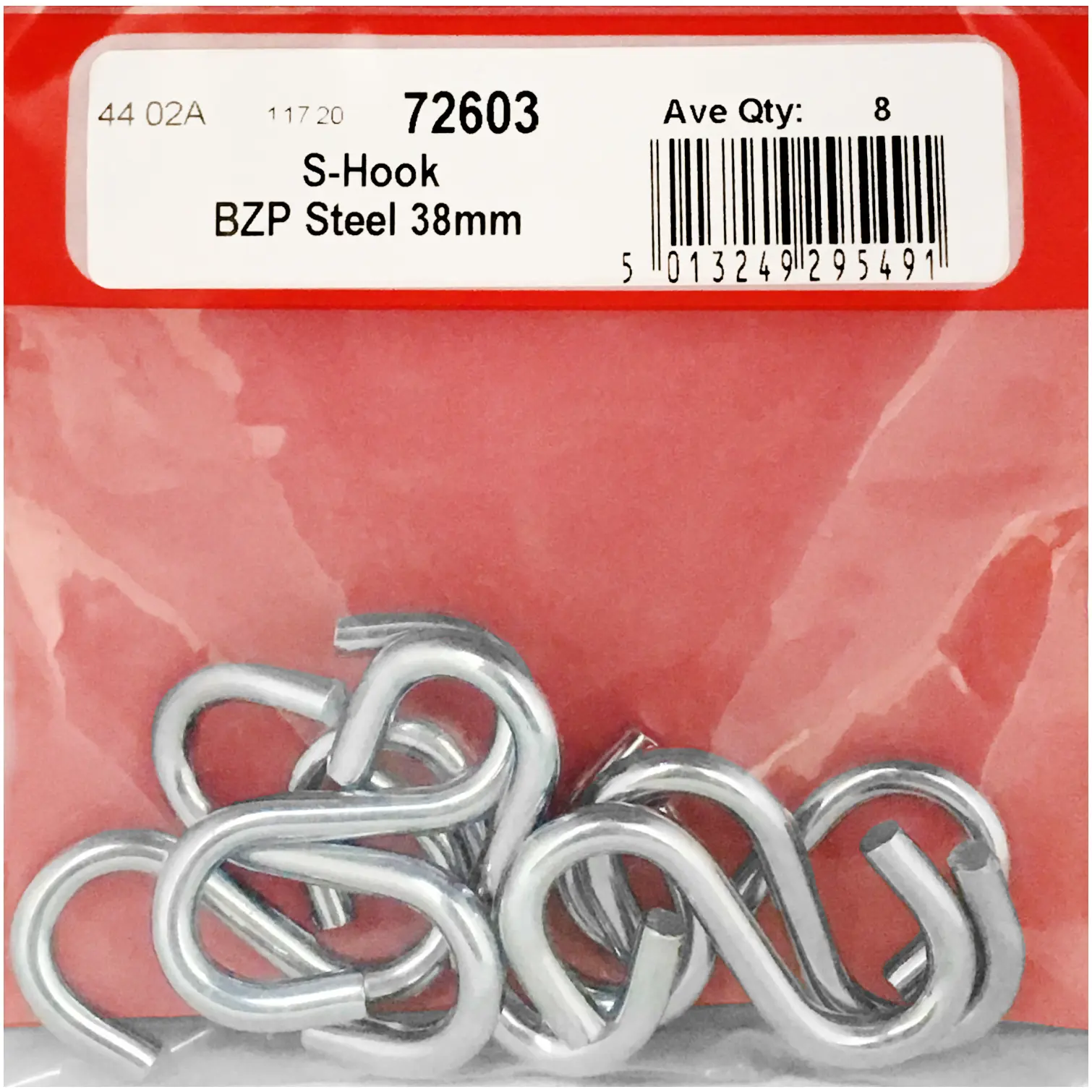 StarPack S Hook BZP Steel 38mm pk8