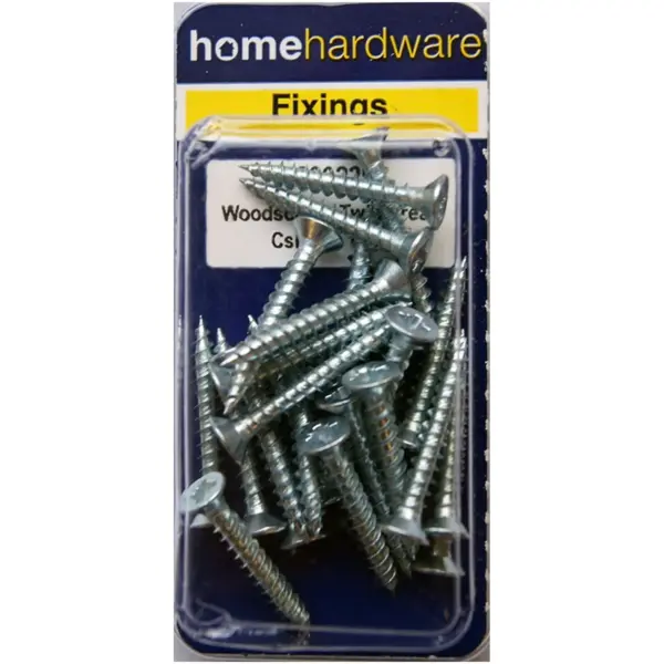 Hardened Pozi Twinthread CSK Woodscrews BZP 1" x 6 - Pack of 24