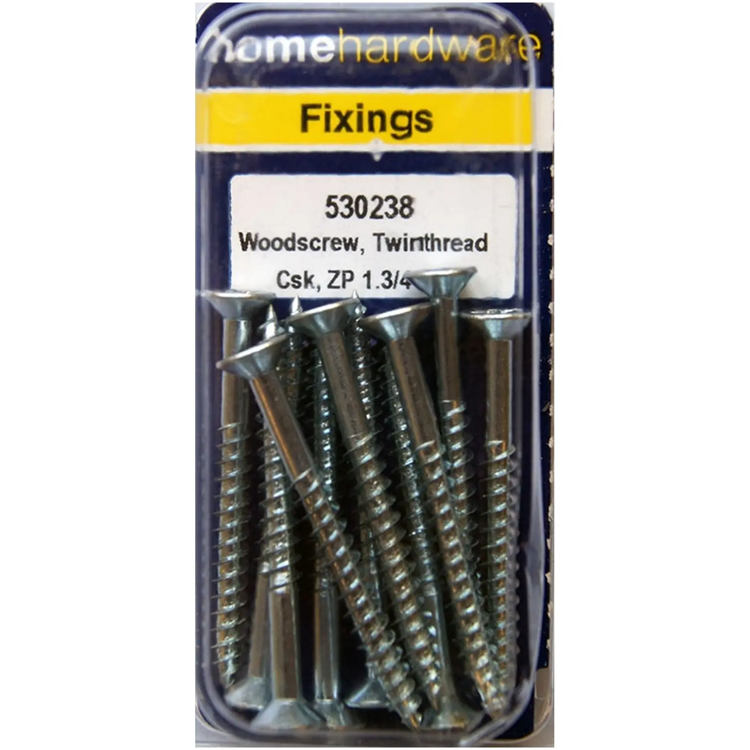 Hardened Pozi Twinthread CSK Woodscrews BZP 1.75" x 8 - Pack of 10