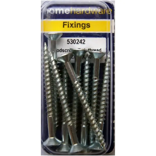 Hardened Pozi Twinthread CSK Woodscrews BZP 2" x 10 - Pack of 8
