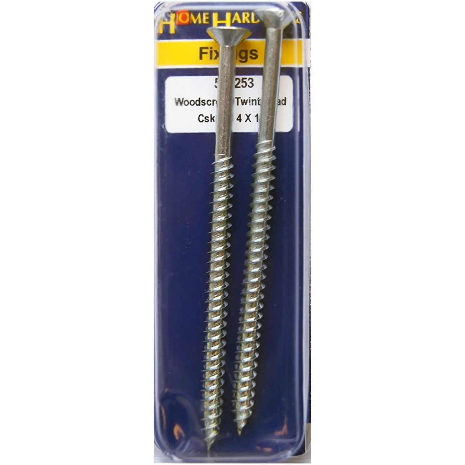 Hardened Pozi Twinthread CSK Woodscrews BZP 4" x 12 - Pack of 2