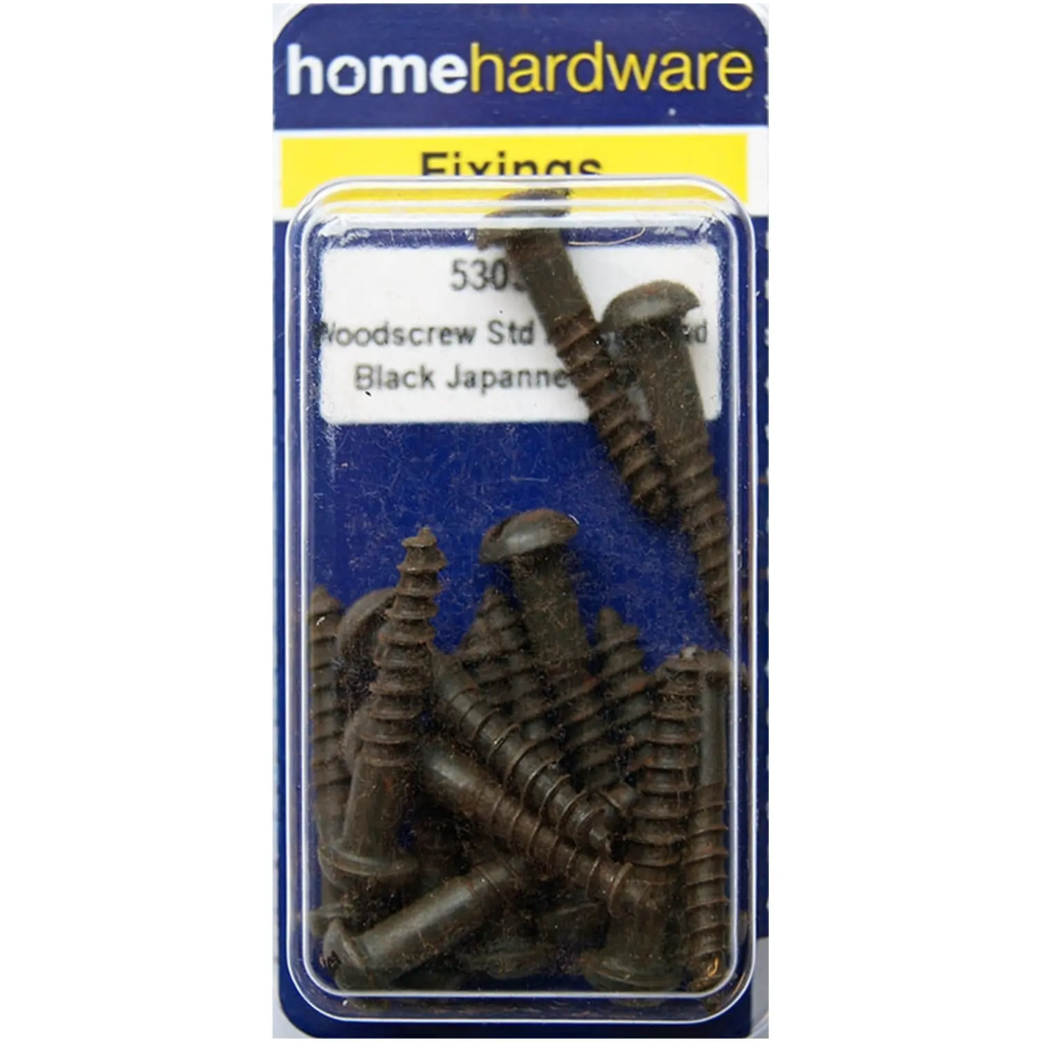 BLK0170 Home Hardware Round Head Woodscrews Black Japanned 1" x 8 pack of 10