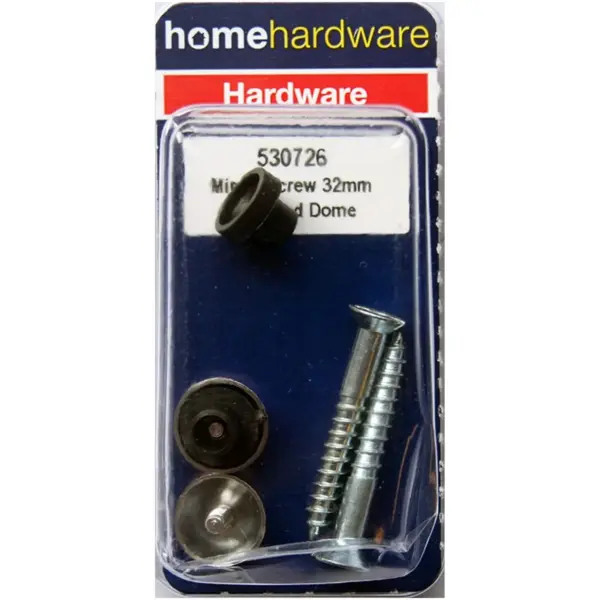 Home Hardware  Chromed Dome Mirror Screws BZP 32mm / 1 1/4" pack of 2