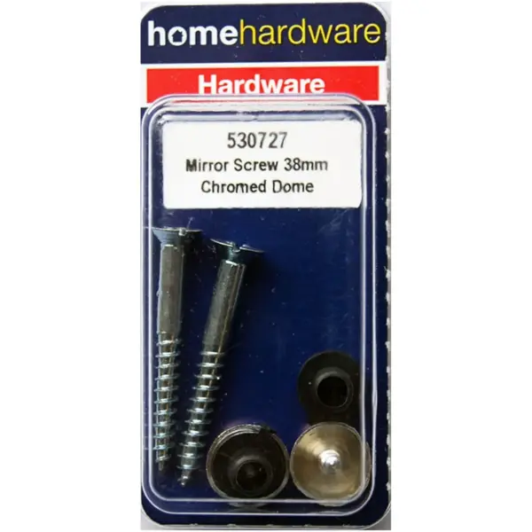 Home Hardware Chromed Dome Mirror Screws BZP 38mm / 1 1/2" pack of 2
