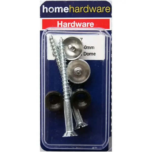 Home Hardware  Chromed Dome Mirror Screws BZP 50mm / 2" pack of 2