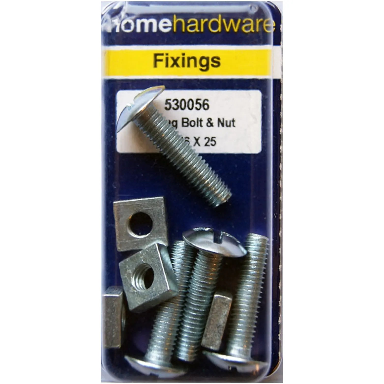 Home Hardware  Roofing Gutter Bolts & Nuts BZP M6x25 pack of 4