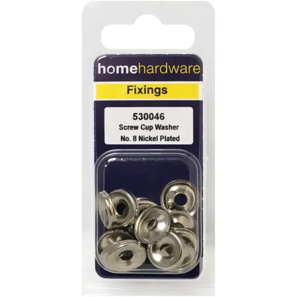 Home Hardware No.8 Screw Cup Washers Nickel Plated pack of 15