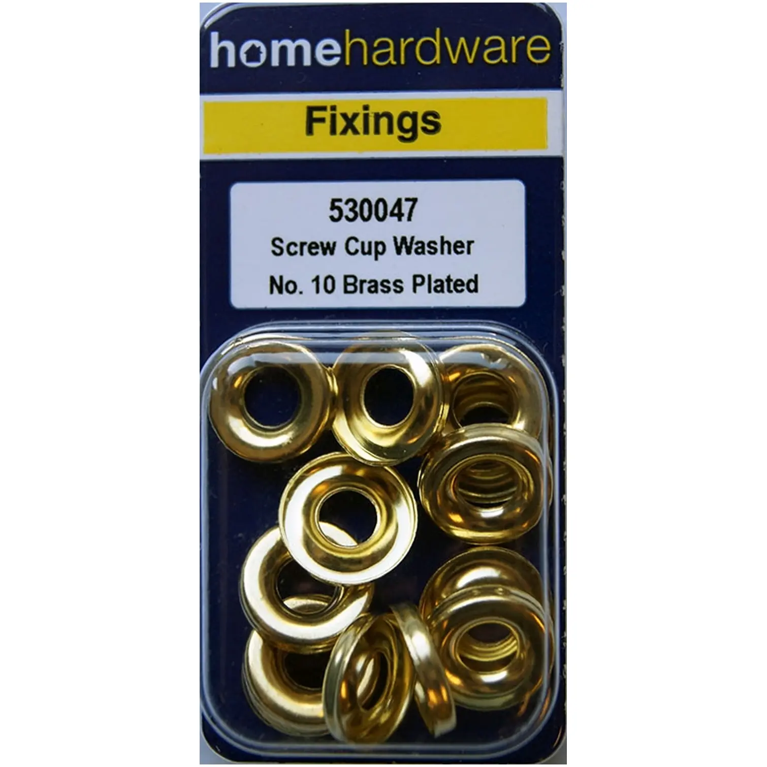 Home Hardware No.10 Screw Cup Washers Brass Plated pack of 15