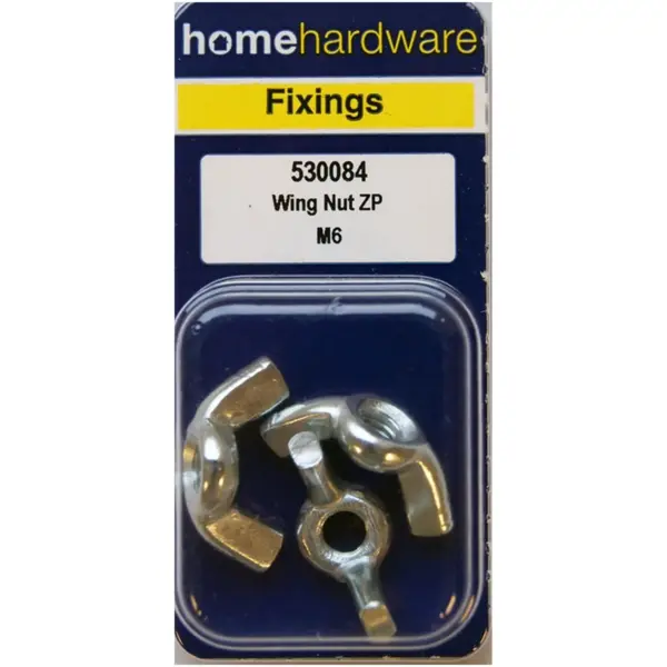 Home Hardware  Wing Nuts BZP M6 pack of 3