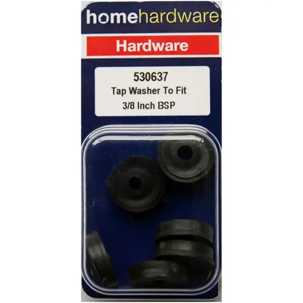 Home Hardware  Tap Washers To Fit 9mm / 3/8" BSP Pack of 6