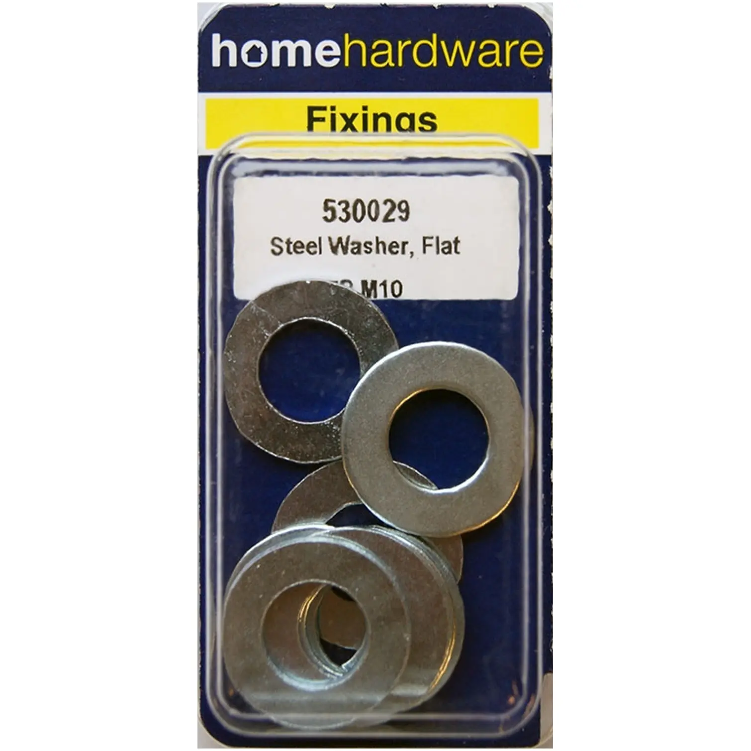 Home Hardware  Flat Steel Washers BZP M10 pack of 9