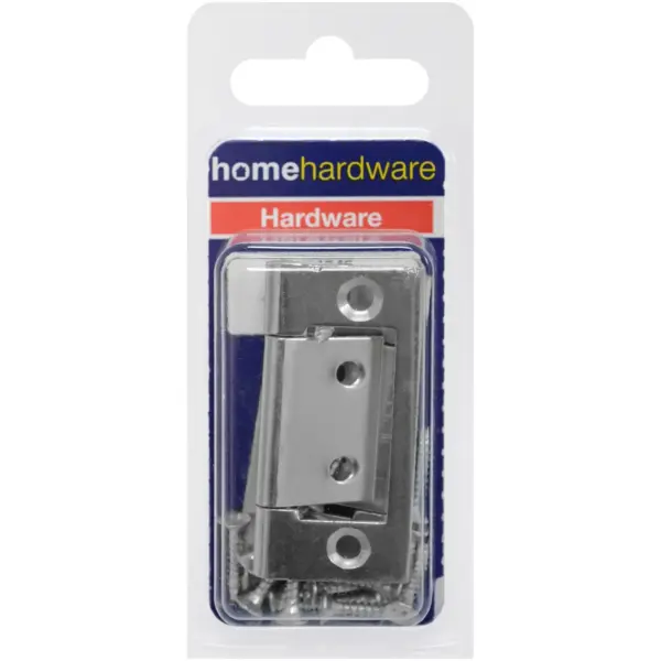 Home Hardware Flush Hinges & Screws BZP 50mm/2" pk2