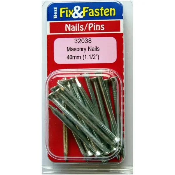 Best 250g Masonry Nails 40mm(1.5") Pack of 15