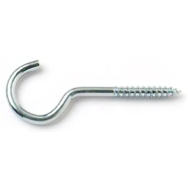 Best Screw Hooks BZP Steel 55mm - Pack of 4